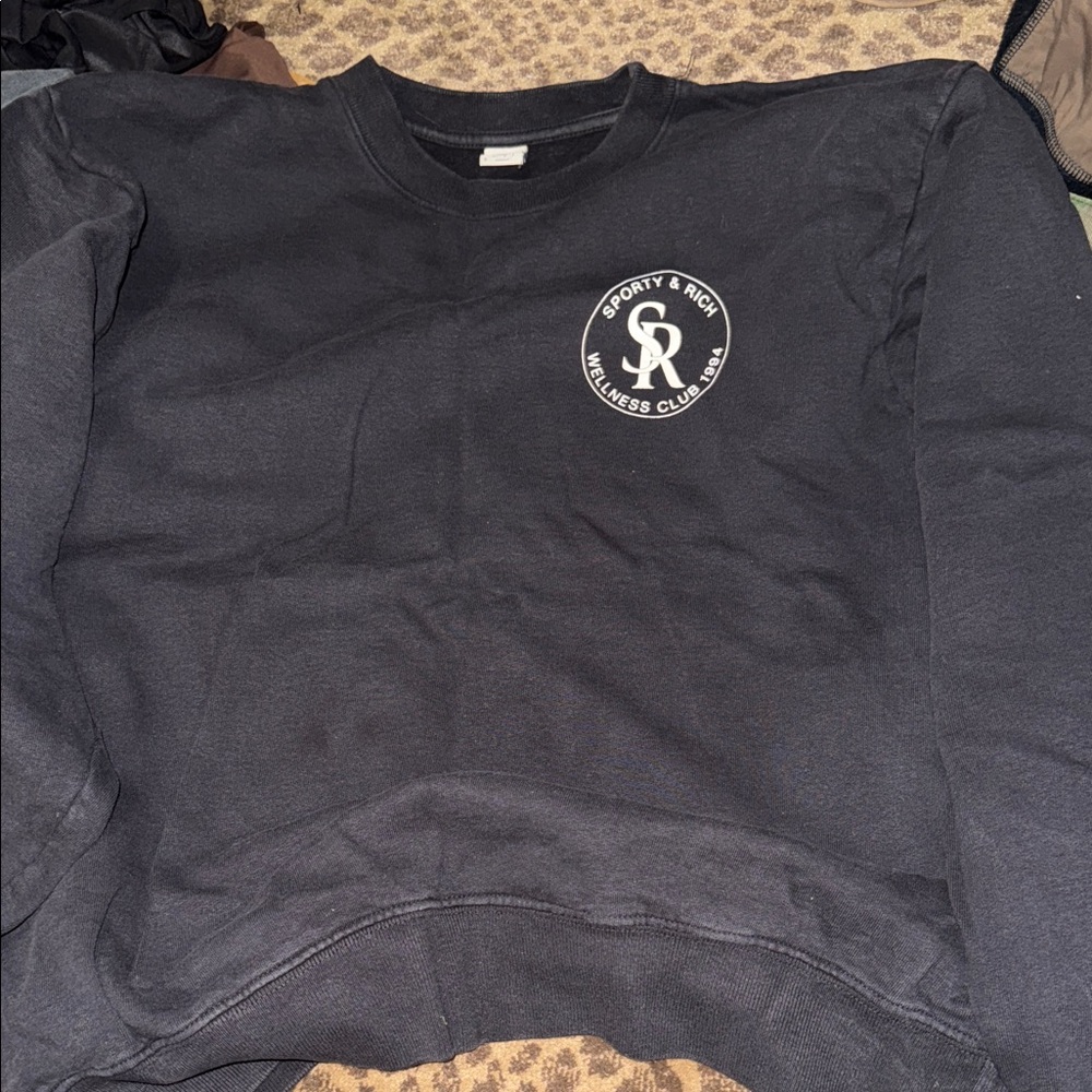 Sporty & Rich Charcoal Crewneck Sweater